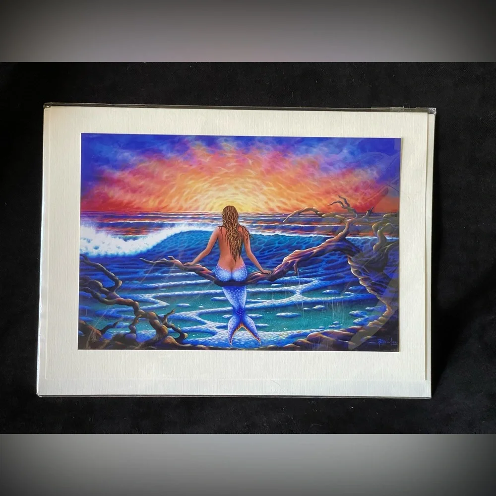 NWT Patricia Leo Hawaiian artist two cards High Tide And Hanalei By The Bay